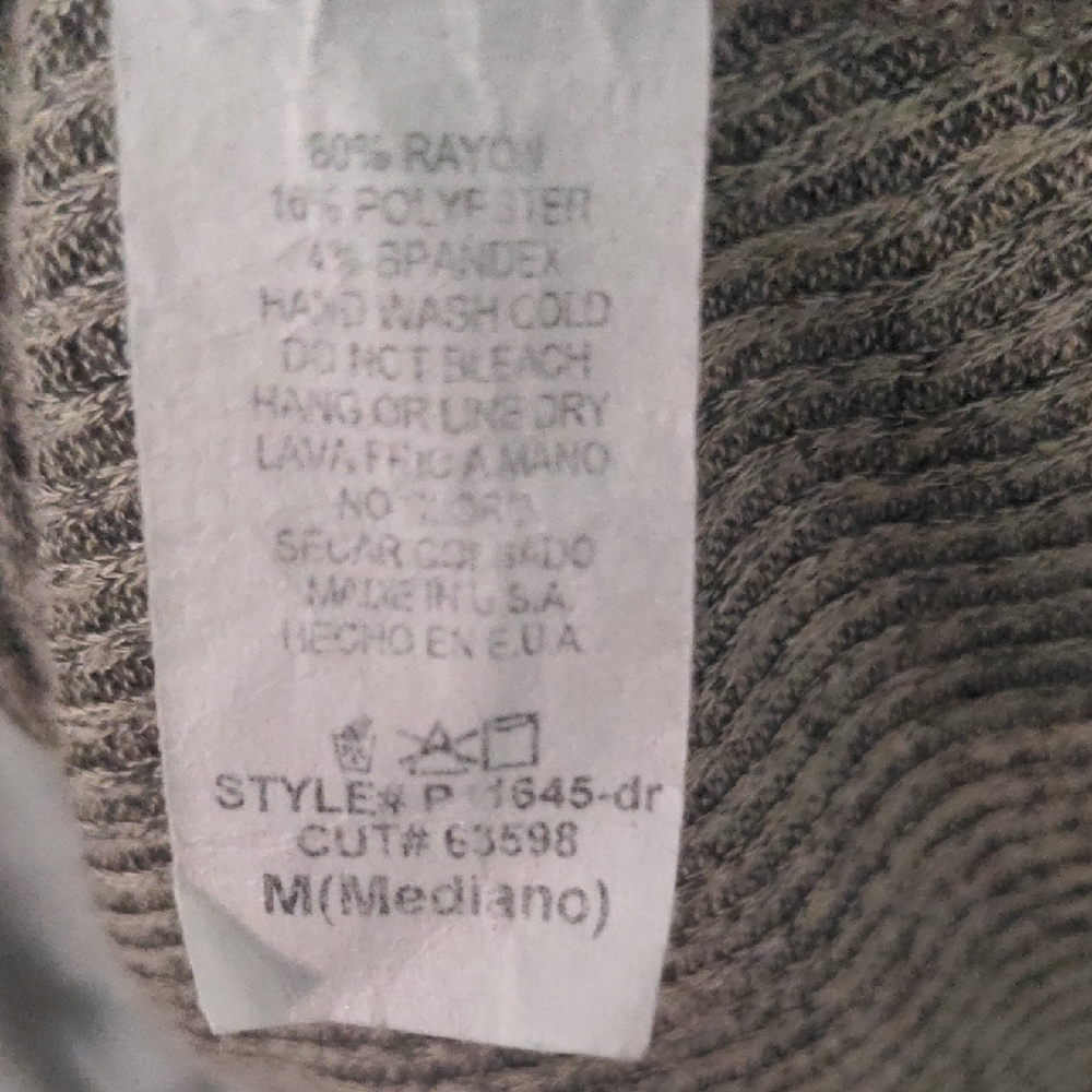 EUC✨ HUDSON GRAY oversized medium (XL) oatmeal short sleeve v-neck knit top - Picture 14 of 14